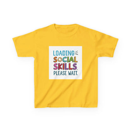 "Loading Social Skills Please Wait" - Kids Autism Awareness T-Shirt Printify