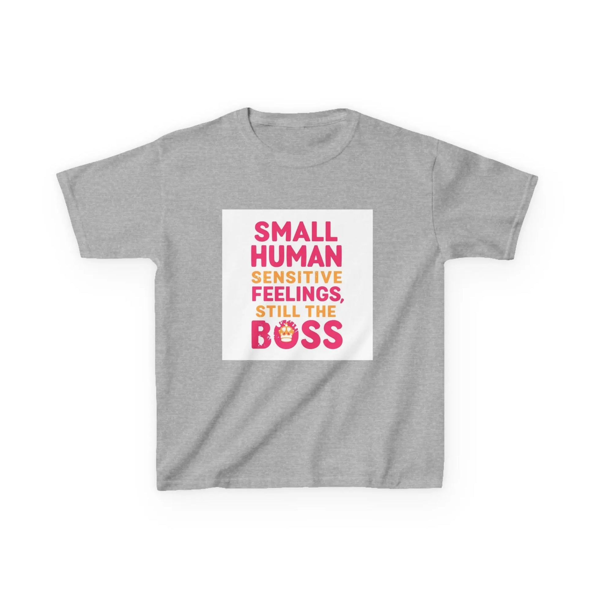 "Small Human Sensitive Feelings, Still the Boss" - Kids Autism Awareness T-Shirt Printify