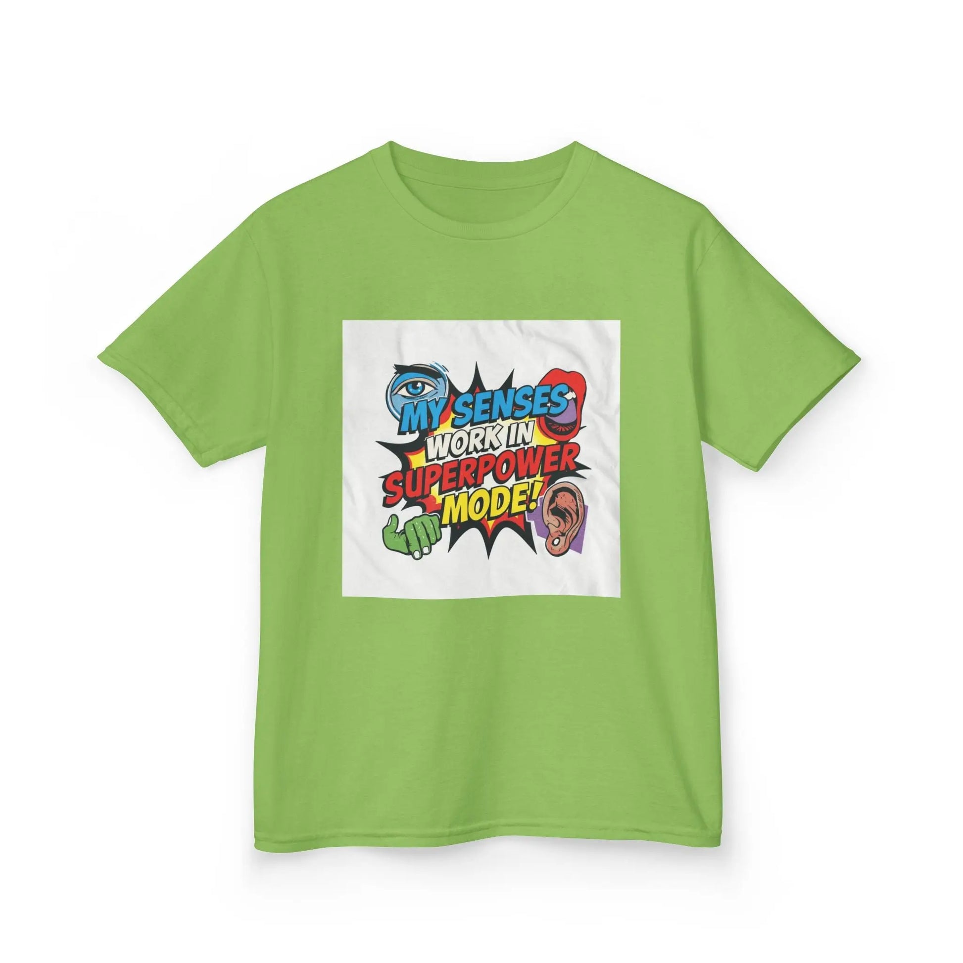 "My Senses Work In Superpower Mode" - Kids Autism Awareness T-Shirt Printify