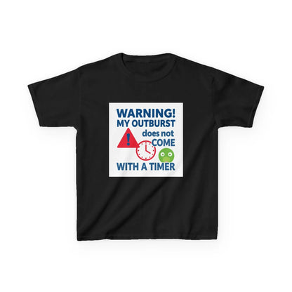 "Warning! My Outburst Does Not Come With A Timer" - Kids Autism Awareness T-Shirt Printify