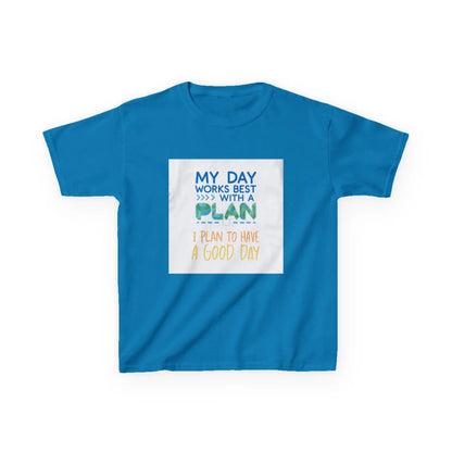 “My Day Works Best With a Plan” - Kids Autism Awareness T-Shirt Printify