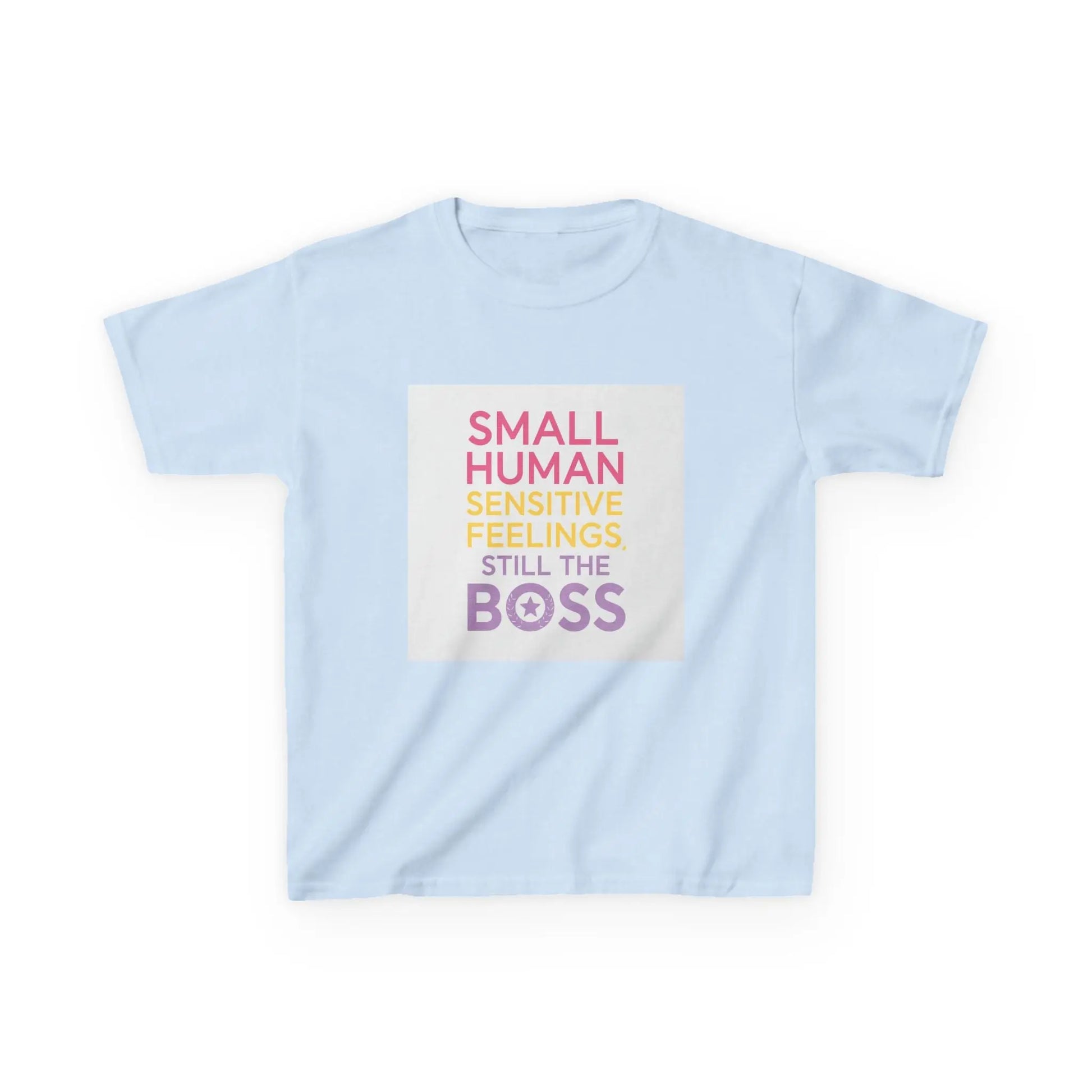 "Small Human Sensitive Feelings Still the Boss" - Kids Autism Awareness T-Shirt Printify