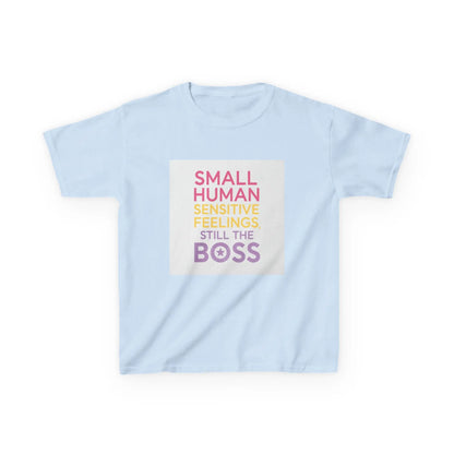 "Small Human Sensitive Feelings Still the Boss" - Kids Autism Awareness T-Shirt Printify