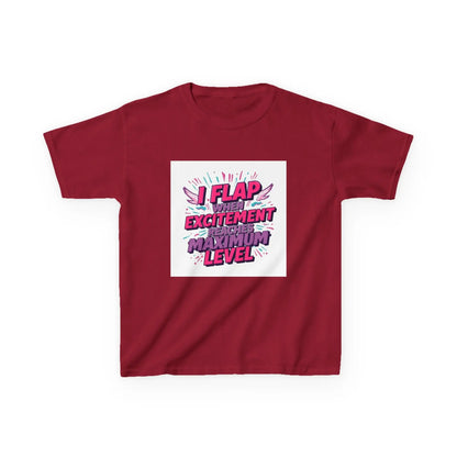 "I Flap When The Excitement Reaches Maximum Level" - Kids Autism Awareness T-Shirt Printify