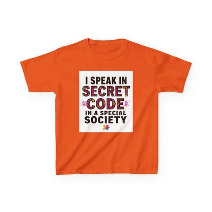 "I Speak in Secret Code" - Kids Autism Awareness T-Shirt Printify