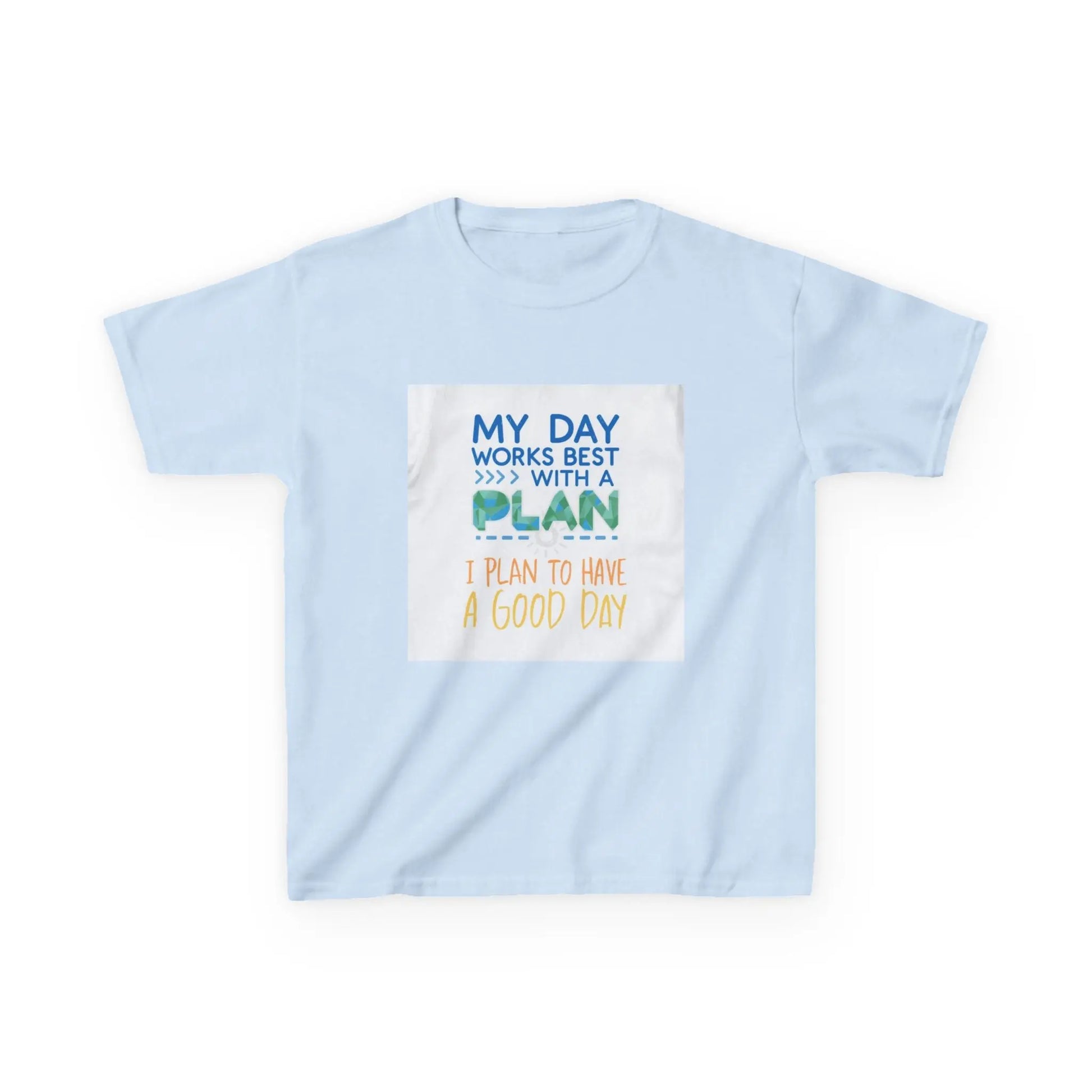 “My Day Works Best With a Plan” - Kids Autism Awareness T-Shirt Printify