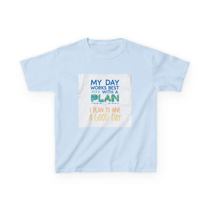 “My Day Works Best With a Plan” - Kids Autism Awareness T-Shirt Printify