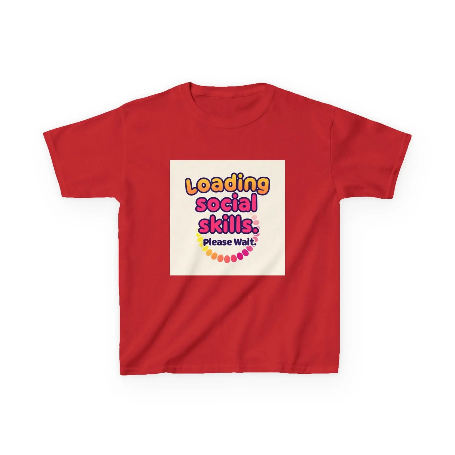 "Loading Social Skills... Please Wait" - Kids Autism Awareness T-Shirt Printify