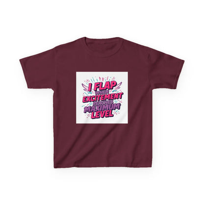 "I Flap When The Excitement Reaches Maximum Level" - Kids Autism Awareness T-Shirt Printify