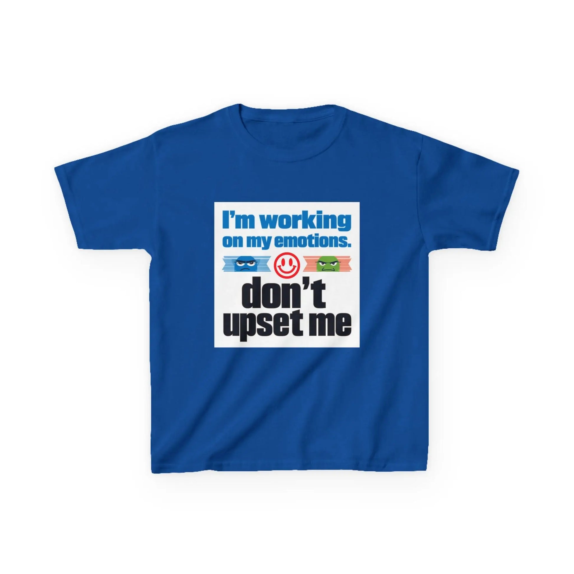"I'm Working On My Emotions, Don't Upset Me" - Kids Autism Awareness T-Shirt Printify