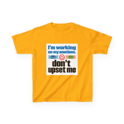 "I'm Working On My Emotions, Don't Upset Me" - Kids Autism Awareness T-Shirt Printify