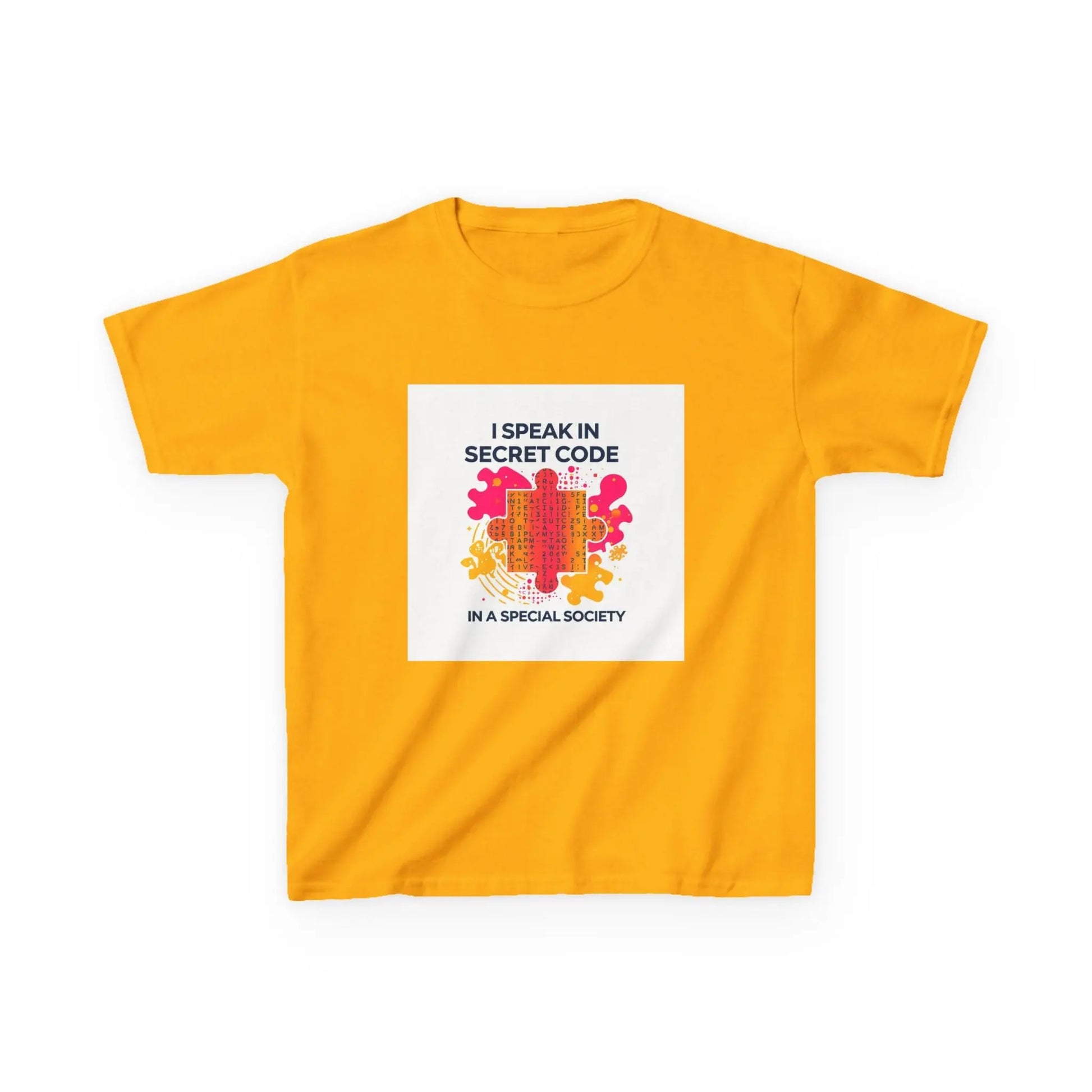 "I Speak in Secret Code" - Kids Autism Awareness T-Shirt Printify