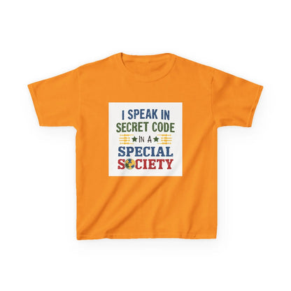 "I Speak in Secret Code" - Kids Autism Awareness T-Shirt Printify