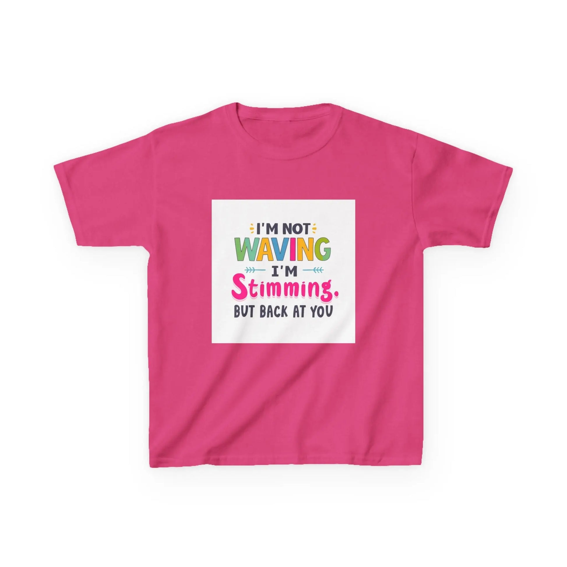 "I’m Not Waving I’m Stimming" - Kids Autism Awareness T-Shirt Printify