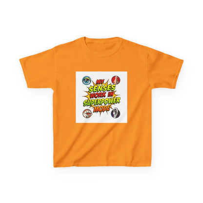 "My Senses Work in Superpower Mode" - Kids Autism Awareness T-Shirt Printify