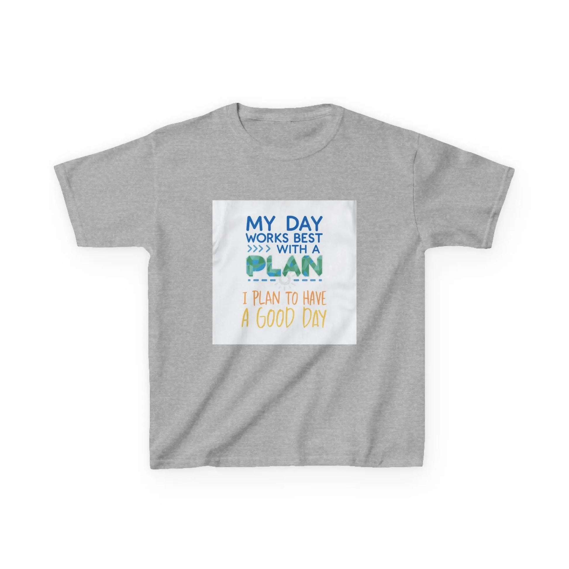 “My Day Works Best With a Plan” - Kids Autism Awareness T-Shirt Printify