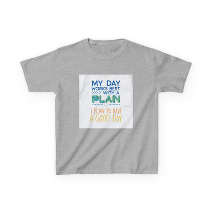 “My Day Works Best With a Plan” - Kids Autism Awareness T-Shirt Printify