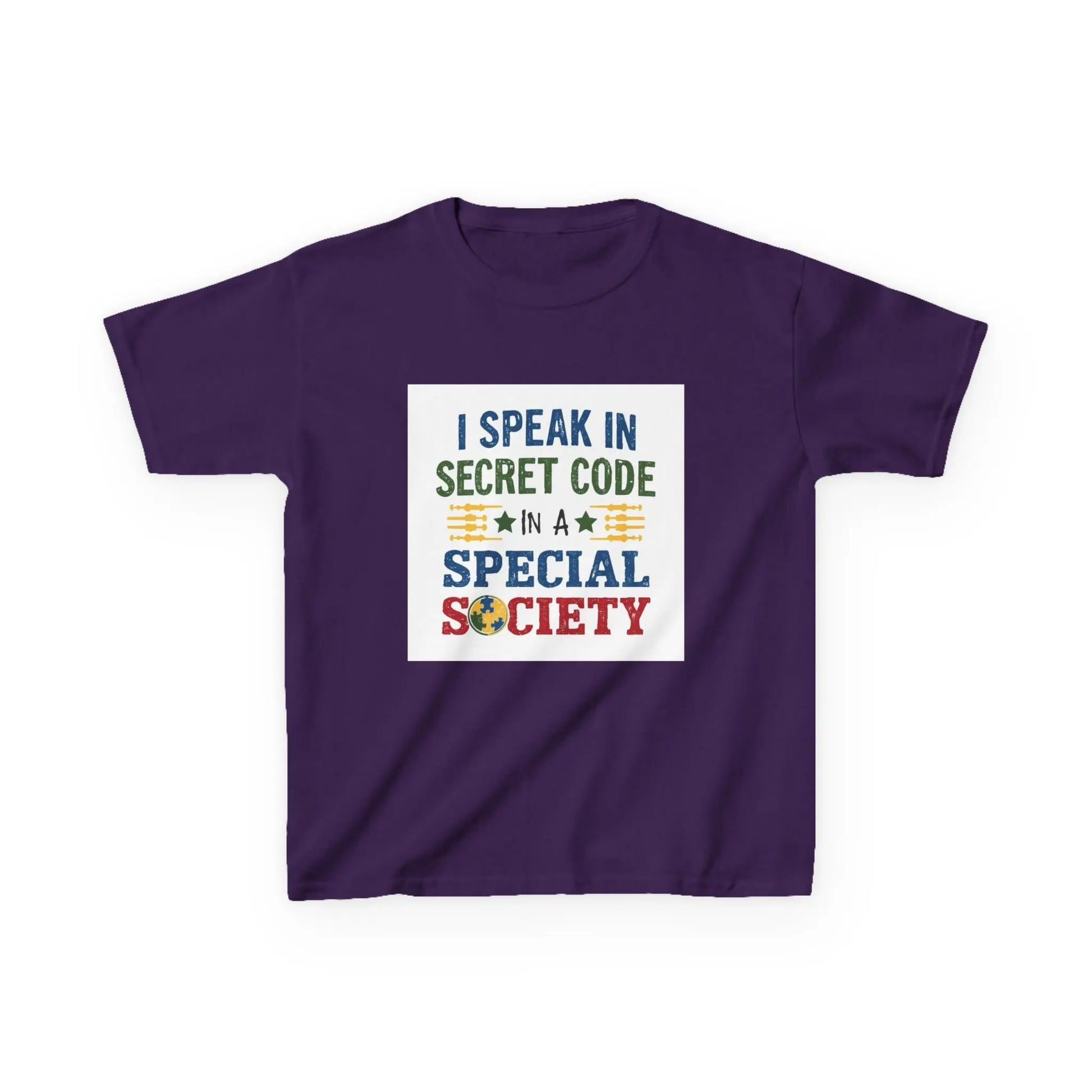 "I Speak in Secret Code" - Kids Autism Awareness T-Shirt Printify