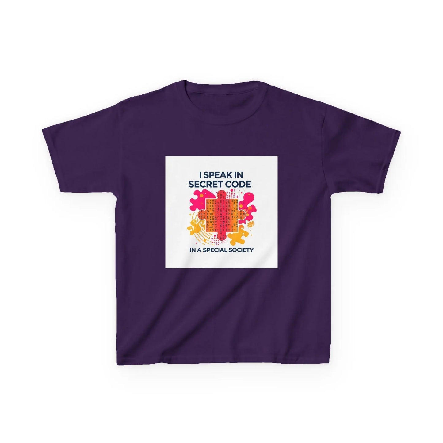 "I Speak in Secret Code" - Kids Autism Awareness T-Shirt Printify