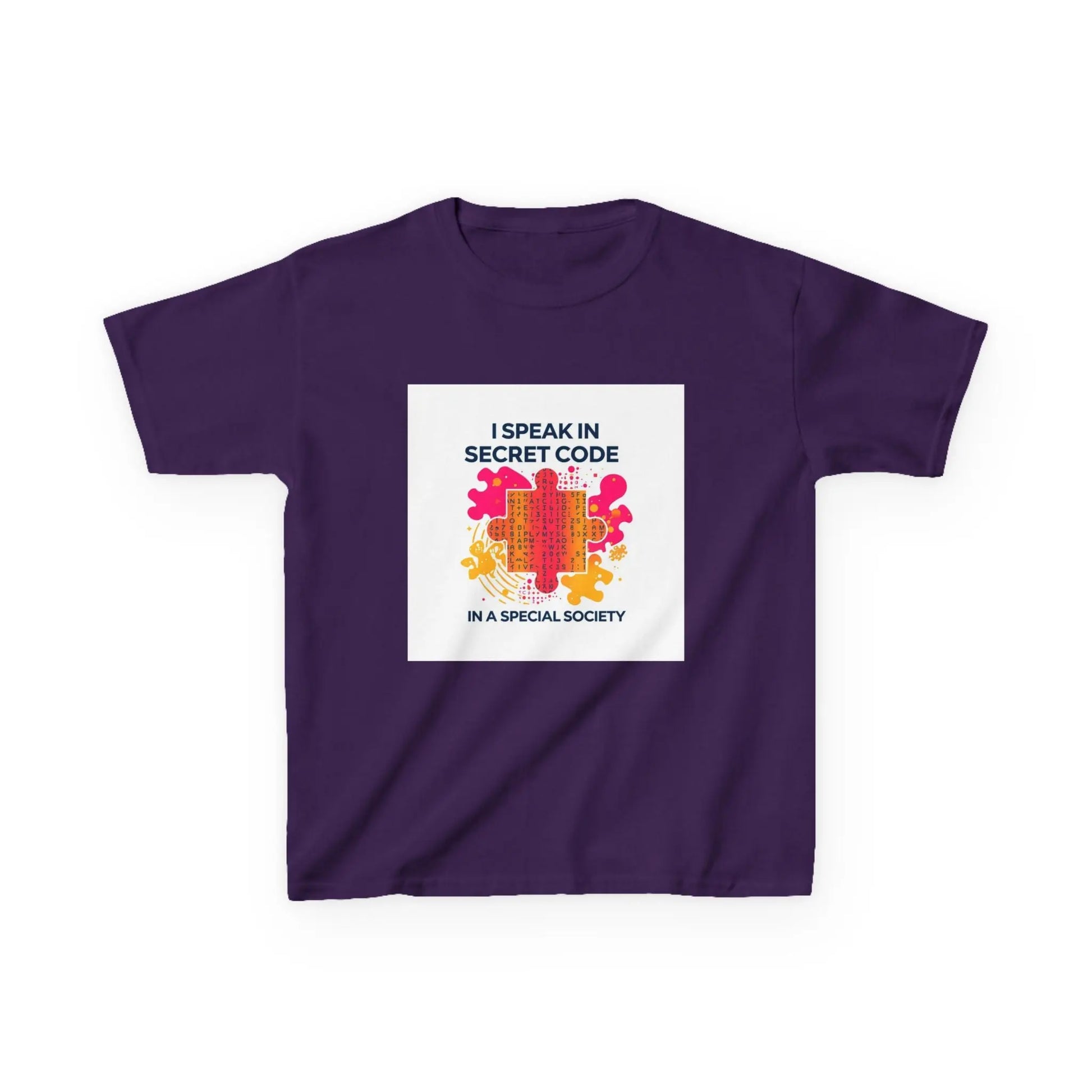 "I Speak in Secret Code" - Kids Autism Awareness T-Shirt Printify