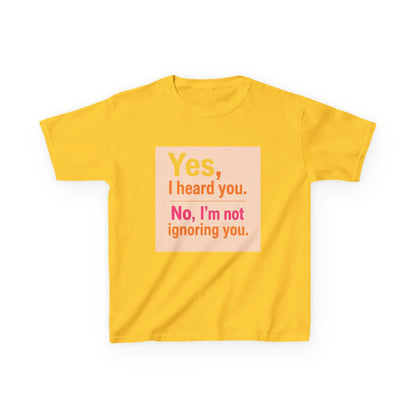 "Yes, I heard you. No, I’m not ignoring you." - Kids Autism Awareness T-Shirt Printify