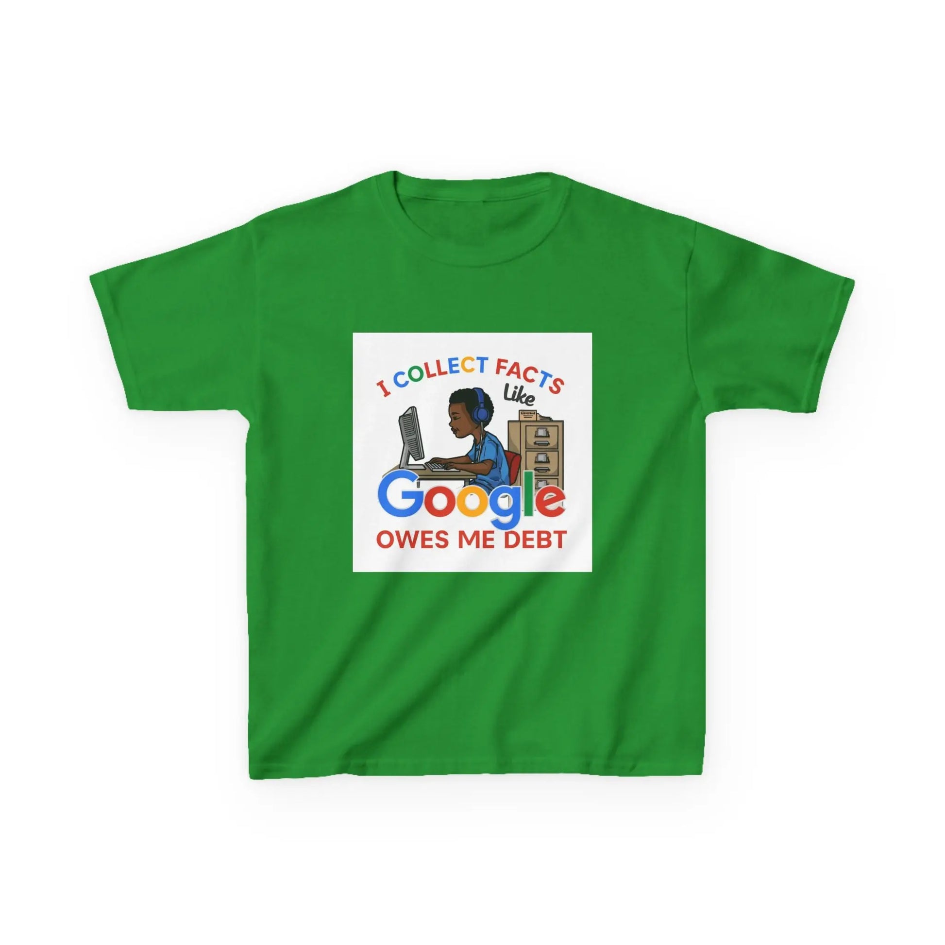 "I Collect Facts Like Google Owes Me Debt" - Kids Autism Awareness T-Shirt Printify