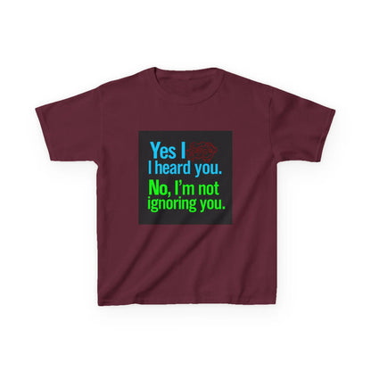 "Yes I heard you. No, I'm not ignoring you." - Kids Autism Awareness T-Shirt Printify