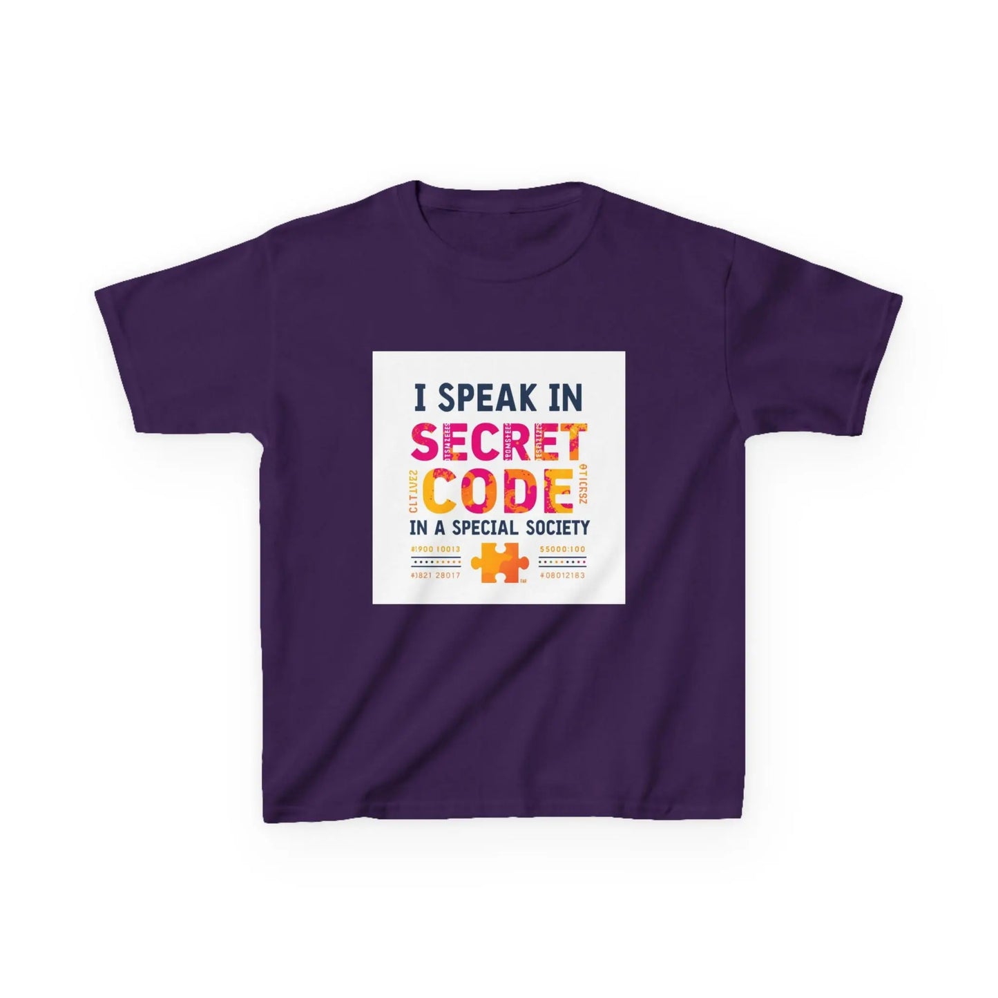 "I Speak in Secret Code" - Kids Autism Awareness T-Shirt Printify