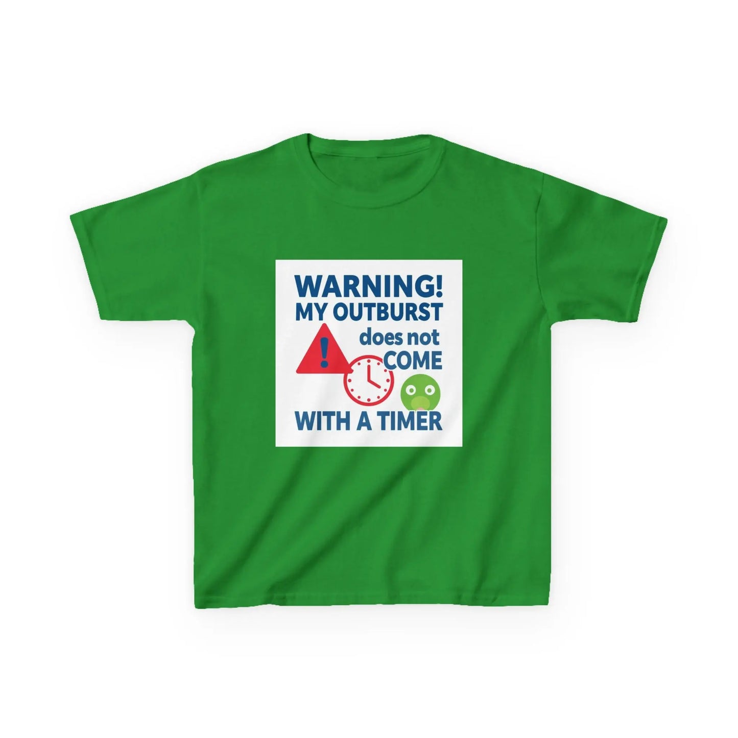 "Warning! My Outburst Does Not Come With A Timer" - Kids Autism Awareness T-Shirt Printify