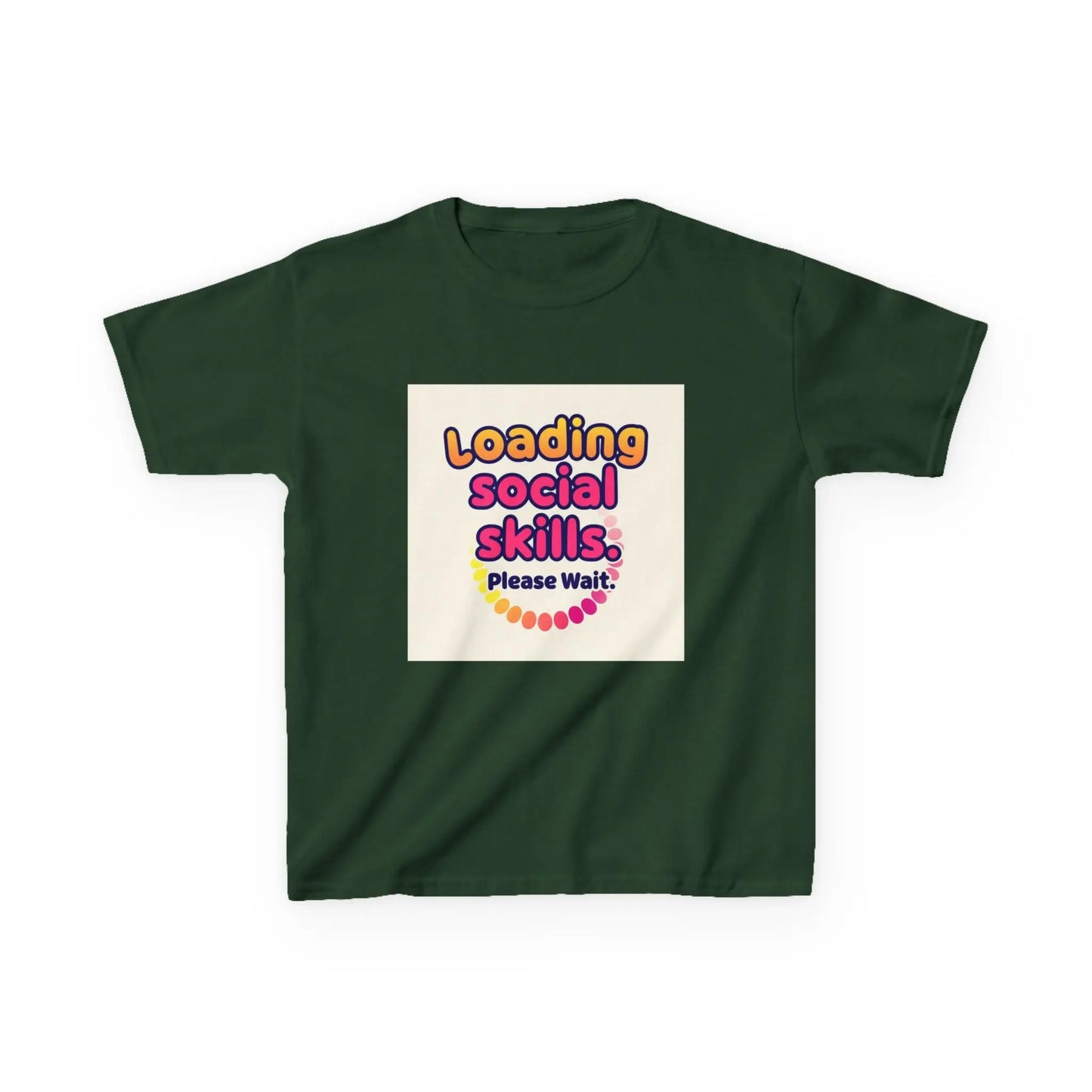 "Loading Social Skills... Please Wait" - Kids Autism Awareness T-Shirt Printify