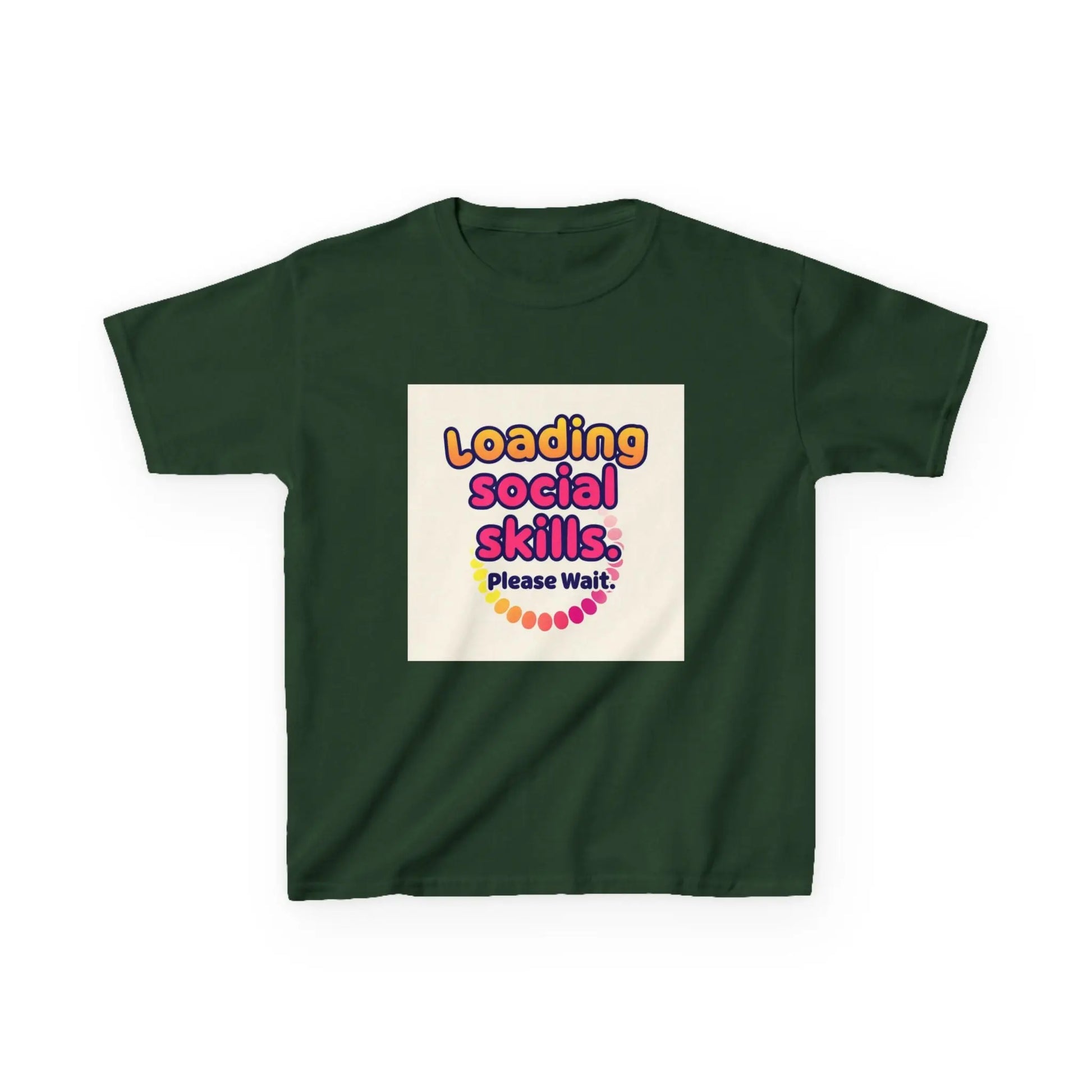"Loading Social Skills... Please Wait" - Kids Autism Awareness T-Shirt Printify