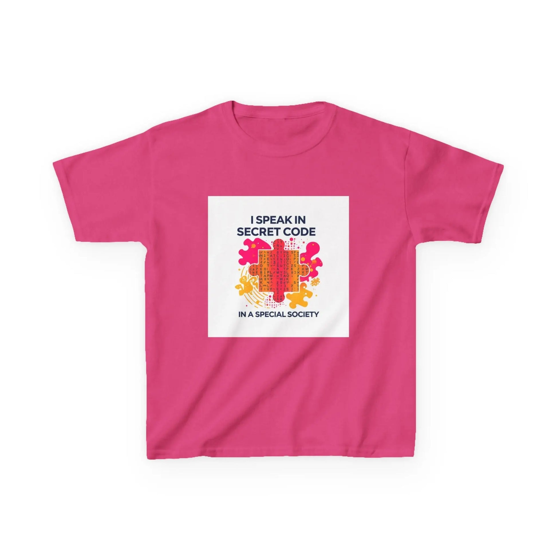 "I Speak in Secret Code" - Kids Autism Awareness T-Shirt Printify
