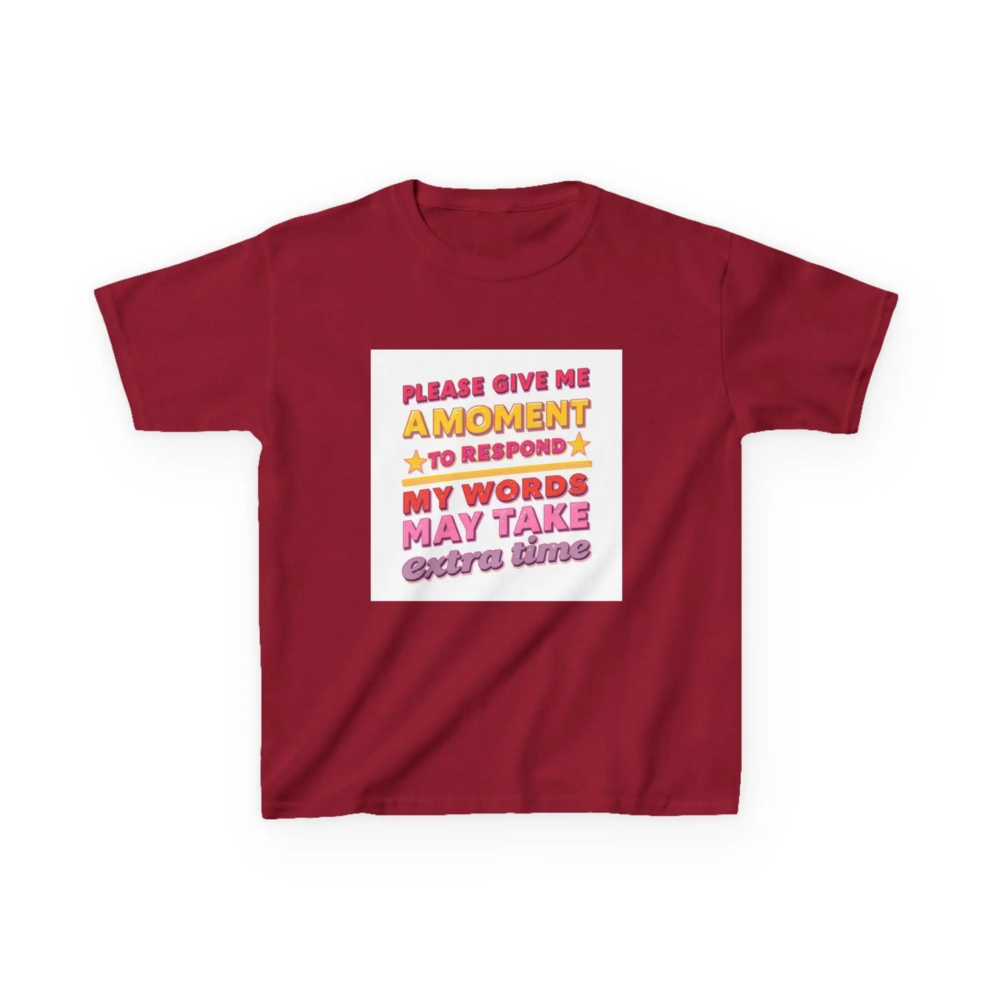 "Please Give Me a Moment to Respond" - Kids Autism Awareness T-Shirt Printify