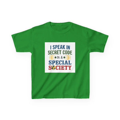 "I Speak in Secret Code" - Kids Autism Awareness T-Shirt Printify
