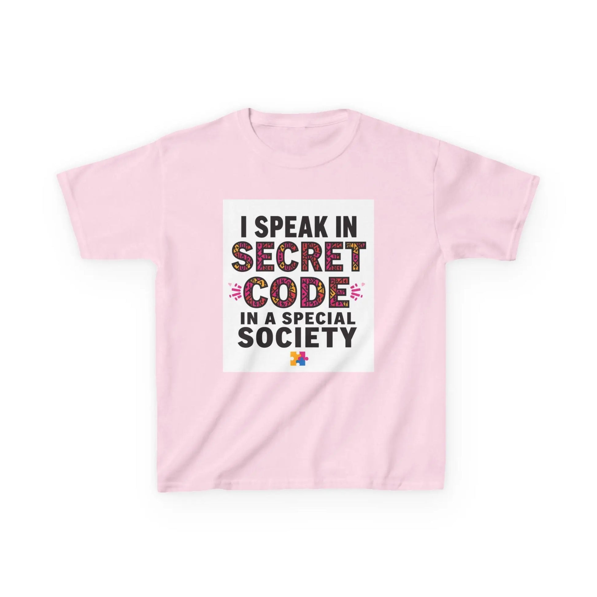 "I Speak in Secret Code" - Kids Autism Awareness T-Shirt Printify