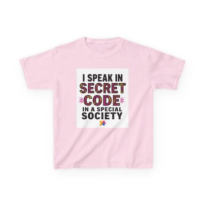 "I Speak in Secret Code" - Kids Autism Awareness T-Shirt Printify