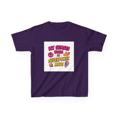 "My Senses Work in Superpower Mode" - Kids Autism Awareness T-Shirt Printify