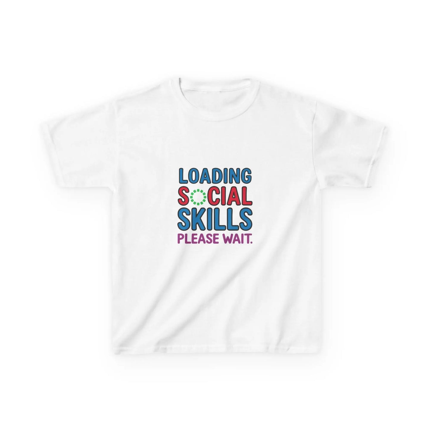 "Loading Social Skills, Please Wait" - Kids Autism Awareness T-Shirt Printify