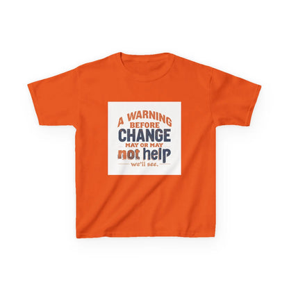 “A Warning Before Change May Or May Not Help” - Kids Autism Awareness T-Shirt Printify