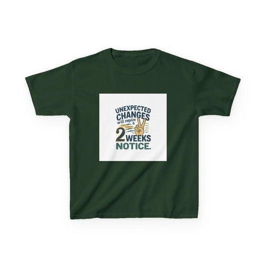 "Unexpected Changes Require 2 Weeks Notice" - Kids Autism Awareness T-Shirt Printify