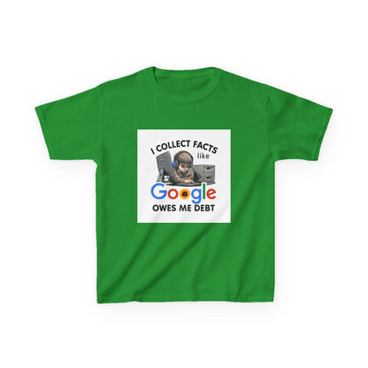 “I Collect Facts Like Google Owes Me Debt” - Kids Autism Awareness T-Shirt Printify