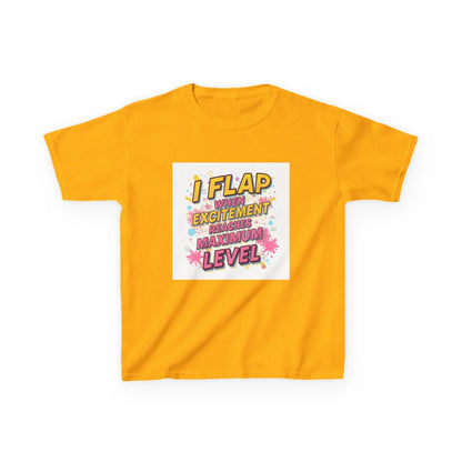 "I Flap When Excitement Reaches Maximum Level" - Kids Autism Awareness T-Shirt Printify