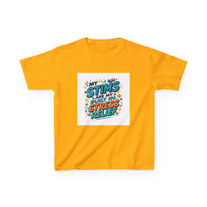“My Stims Are My Superpower: Stress Relief” - Kids Autism Awareness T-Shirt Printify