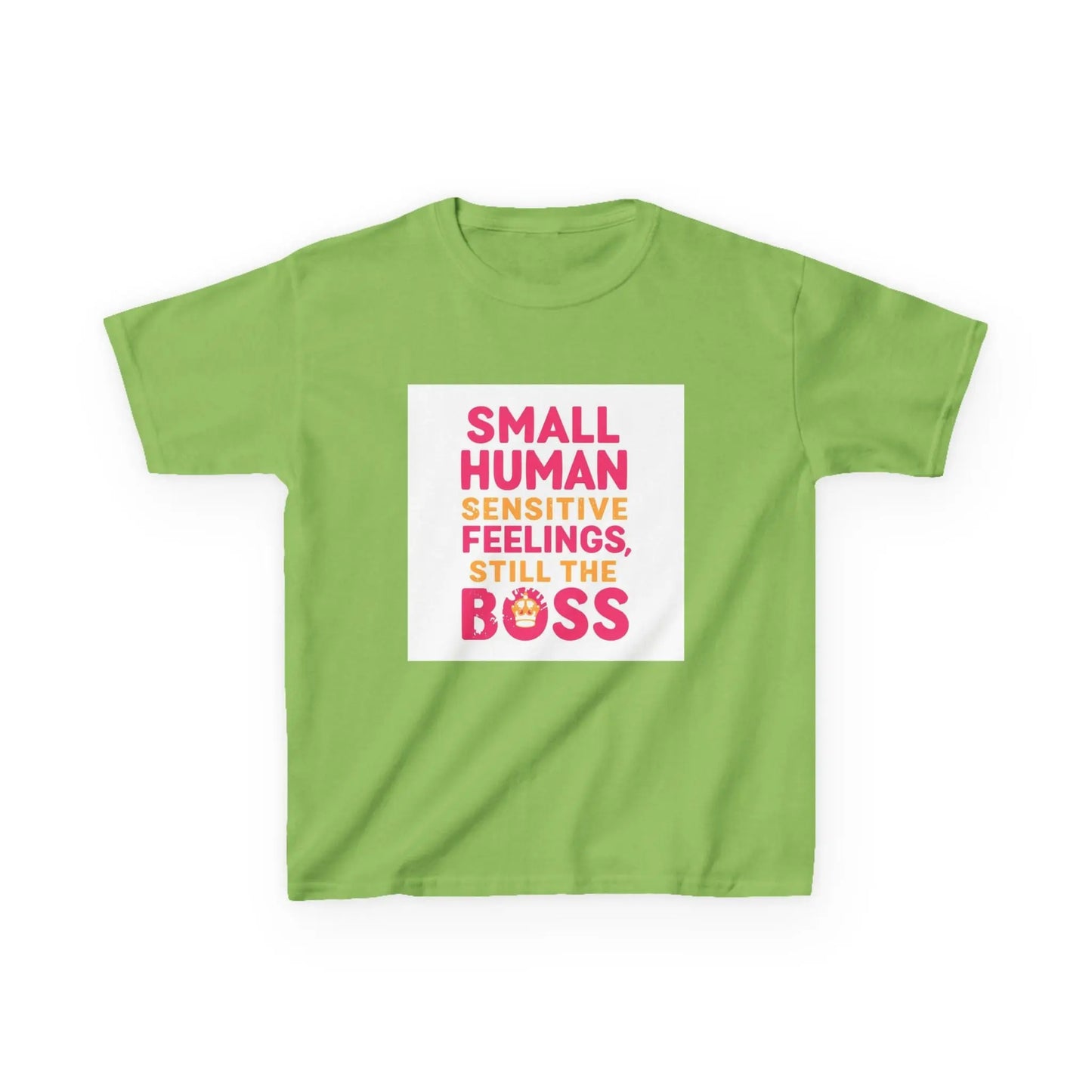 "Small Human Sensitive Feelings, Still the Boss" - Kids Autism Awareness T-Shirt Printify