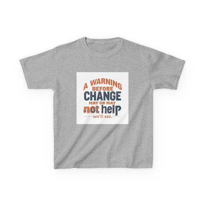 “A Warning Before Change May Or May Not Help” - Kids Autism Awareness T-Shirt Printify