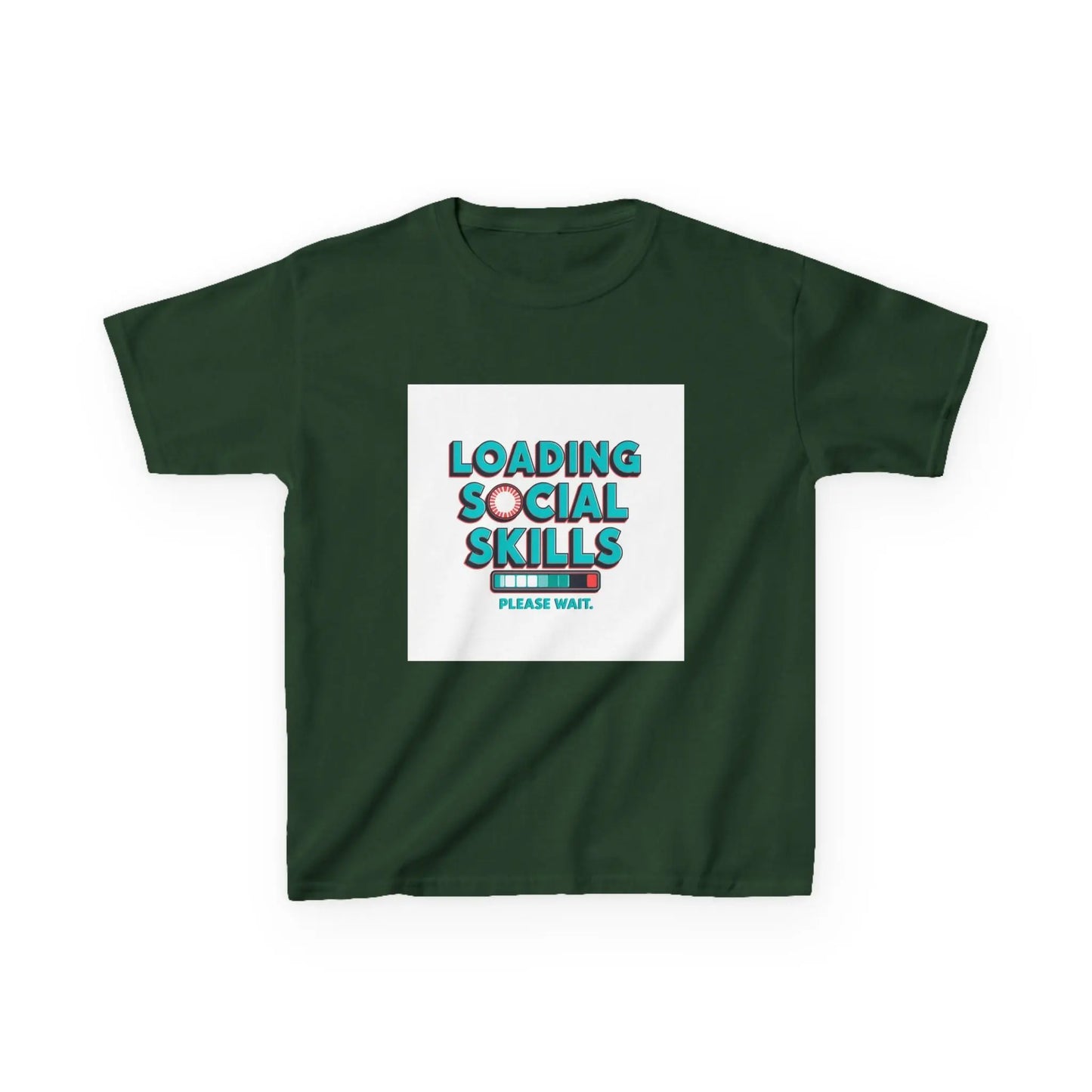 "Loading Social Skills, Please Wait" - Kids Autism Awareness T-Shirt Printify