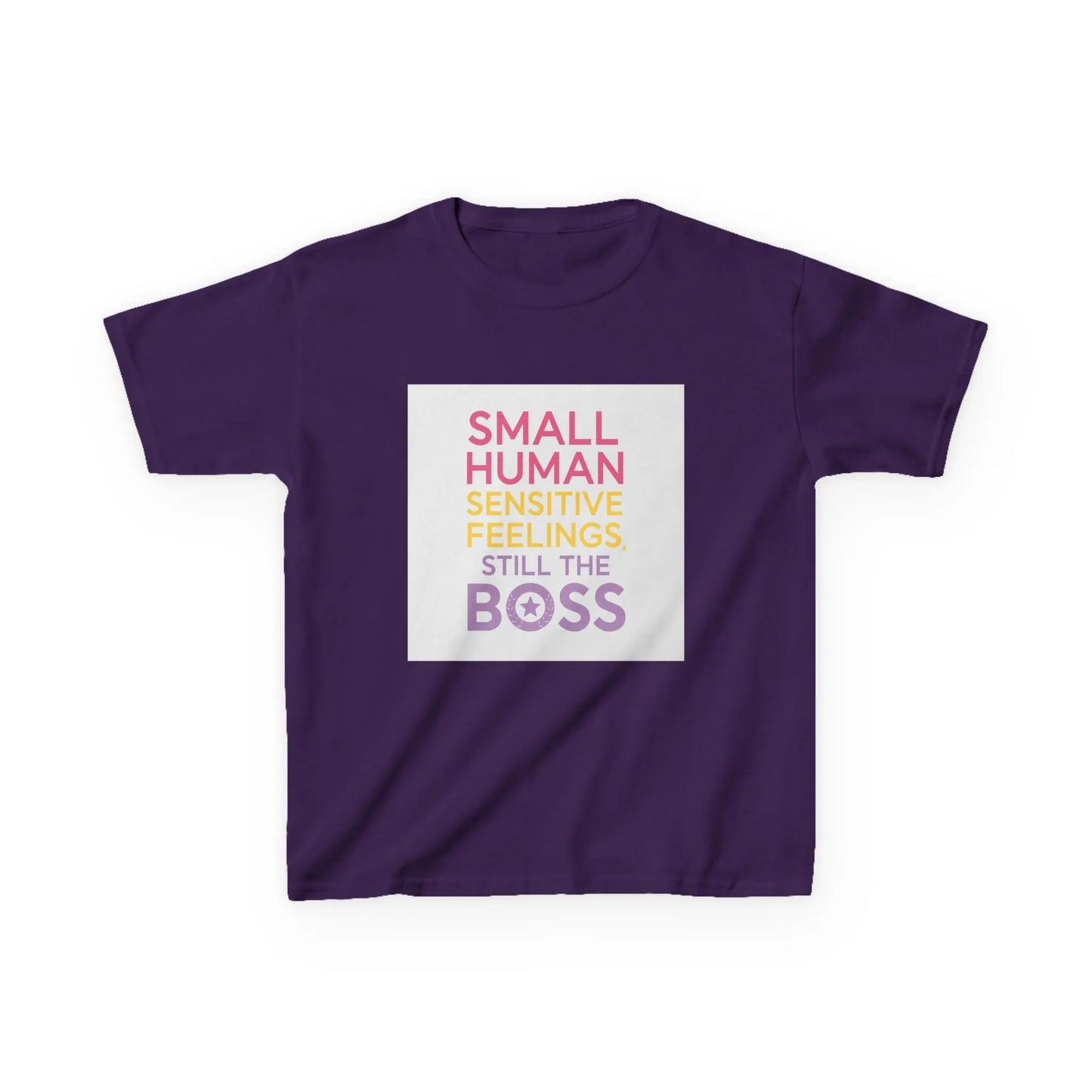"Small Human Sensitive Feelings Still the Boss" - Kids Autism Awareness T-Shirt Printify