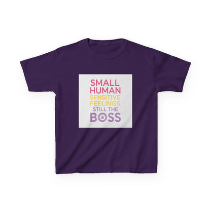 "Small Human Sensitive Feelings Still the Boss" - Kids Autism Awareness T-Shirt Printify