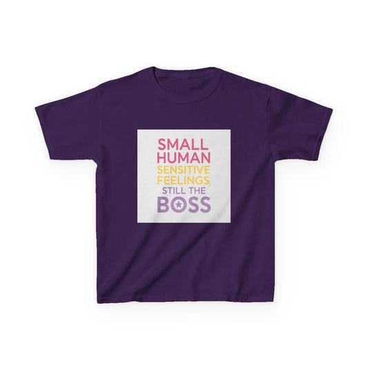 "Small Human Sensitive Feelings Still the Boss" - Kids Autism Awareness T-Shirt Printify