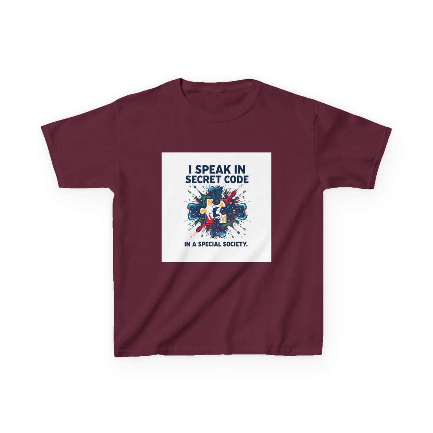 "I Speak in Secret Code" - Kids Autism Awareness T-Shirt Printify